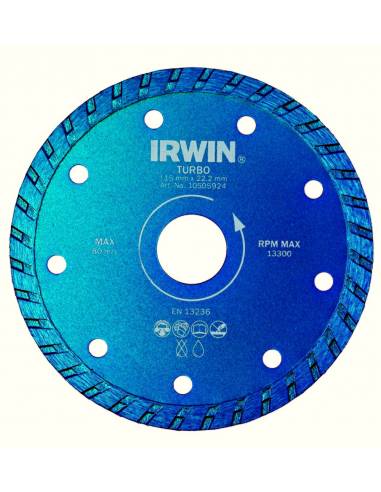 Disc diamantat turbo materiale constructii 150 mm 22.2 IRWIN