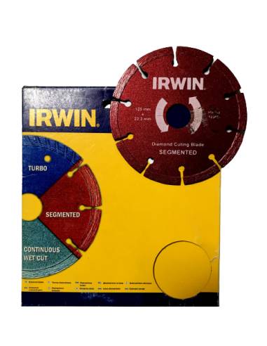 Disc diamantat laser segmentat 125 mm/22.2 mm IRWIN